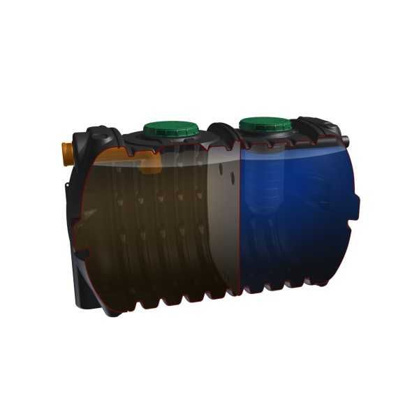 Dwukomorowa Oczyszczalnia 4000L AB Z Filtrem 48 Mb 6 - 8 Osób