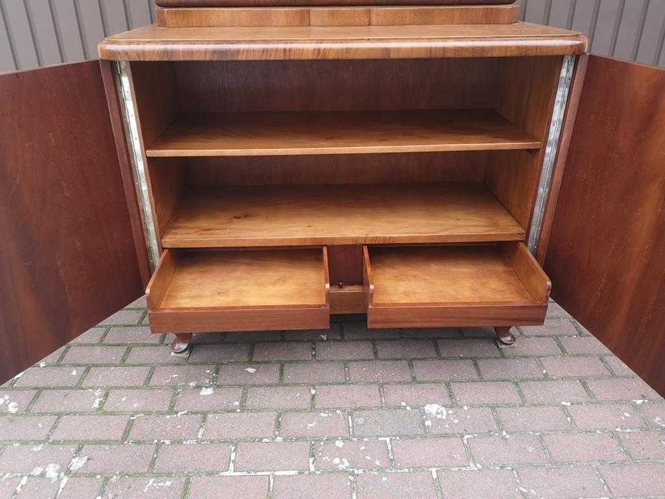 Komoda Pomocnik Orzech-Dąb Stara Antyk Po Renowacji.