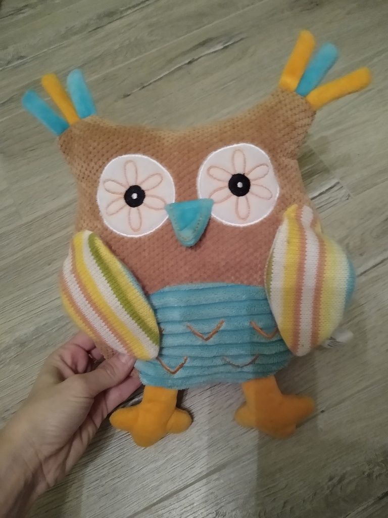 Kocyk i maskotka grzechotka sowa. Zestaw