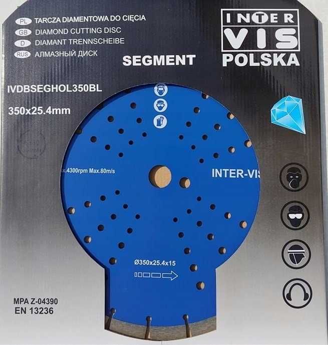 Діамантовий диск для бетону 350x25.4mm INTER VIS POLSKA
