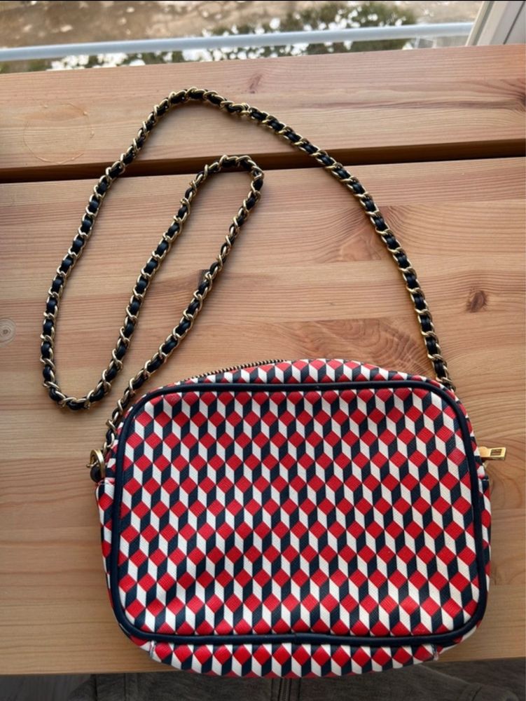 Torebka mała crossbody na zamek wzorzysta forever 21