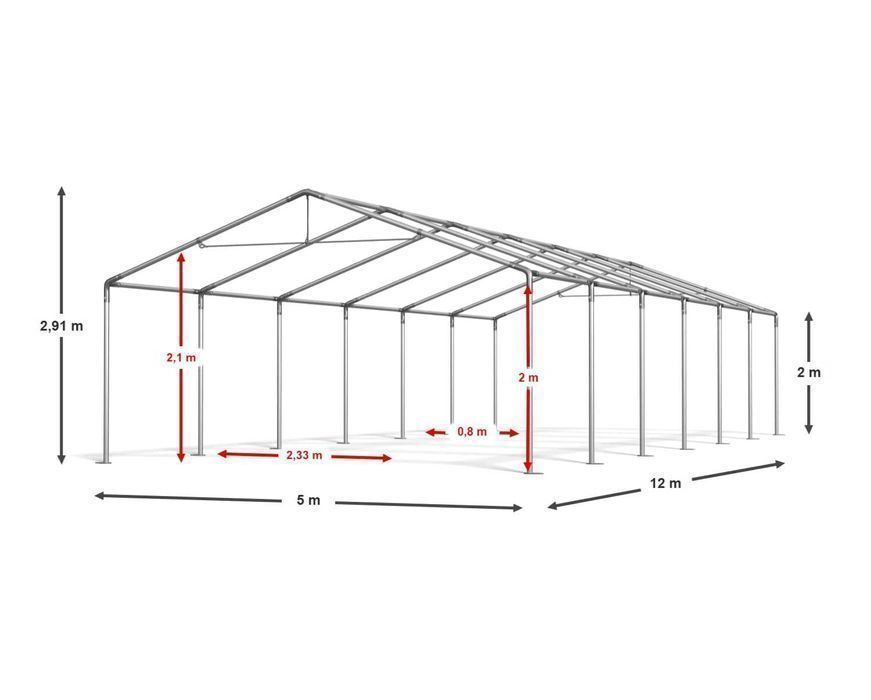 Namiot do ogrodu Namiot imprezowy Altana ogrodowa 5x12x2m