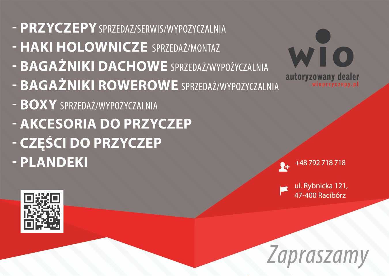 Przyczepka samochodowa WiO - ZASŁAW AGRO 205su PRO+ 205/235-265cm