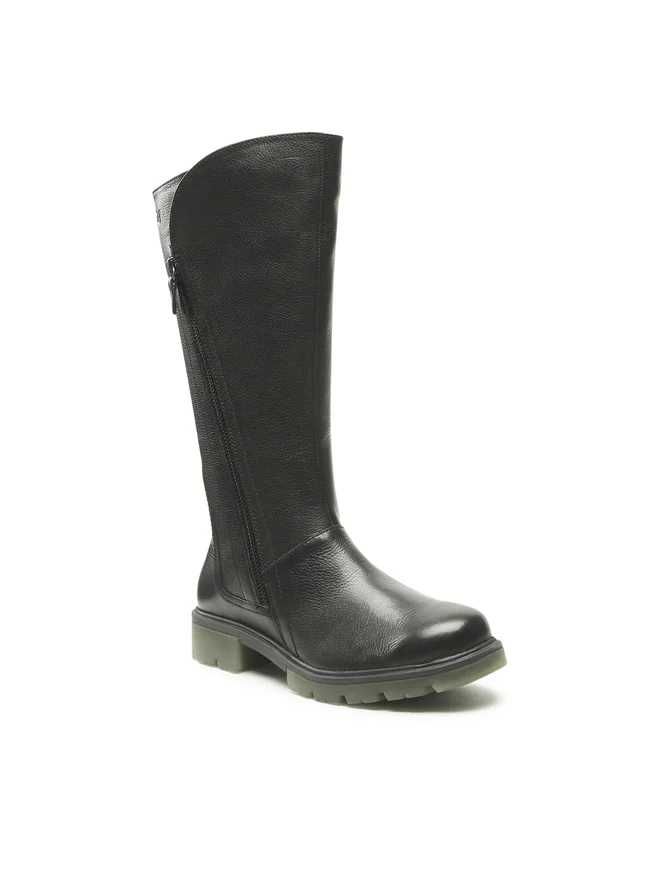 Kozaki skórzane Caprice Black Nappa 022 czarne rozmiar 40