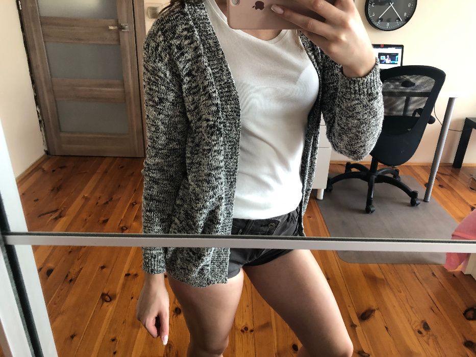 Szary kardigan, sweter S/M