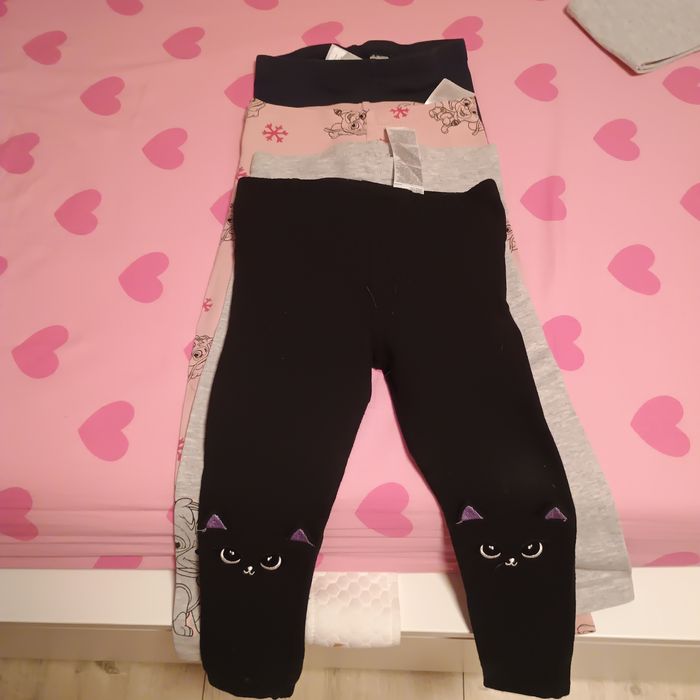 Zestaw ocieplanych legginsów dla dziewczynki r98-104