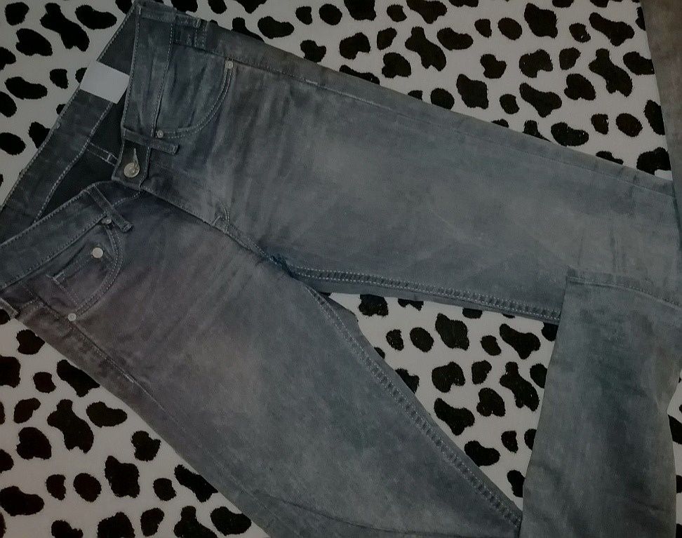 Szare Spodnie Dżinsy Rurki Jeansy Skinny H&M. Nowe. Xs