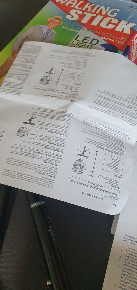 Składana laska CZWÓRNÓG lekka, z regulacją i pochyłem okazja do 150kg