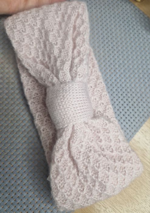 Opaska dziewczęca pudrowy róż