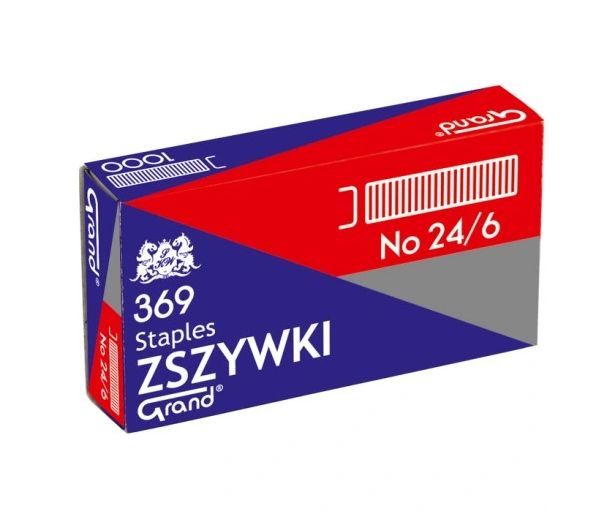 Zszywki stalowe Grand 24/6 1000 sztuk