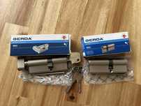 Zestaw 2 wkladek Gerda WKE1 35/45+45G/35 nikiel satyna