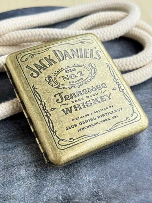 Papierośnica pudełko metalowe retro vintage box Jack Daniels whiskey