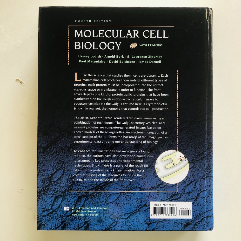 Livro Molecular cell biology (4th edition) (com cd incluído)