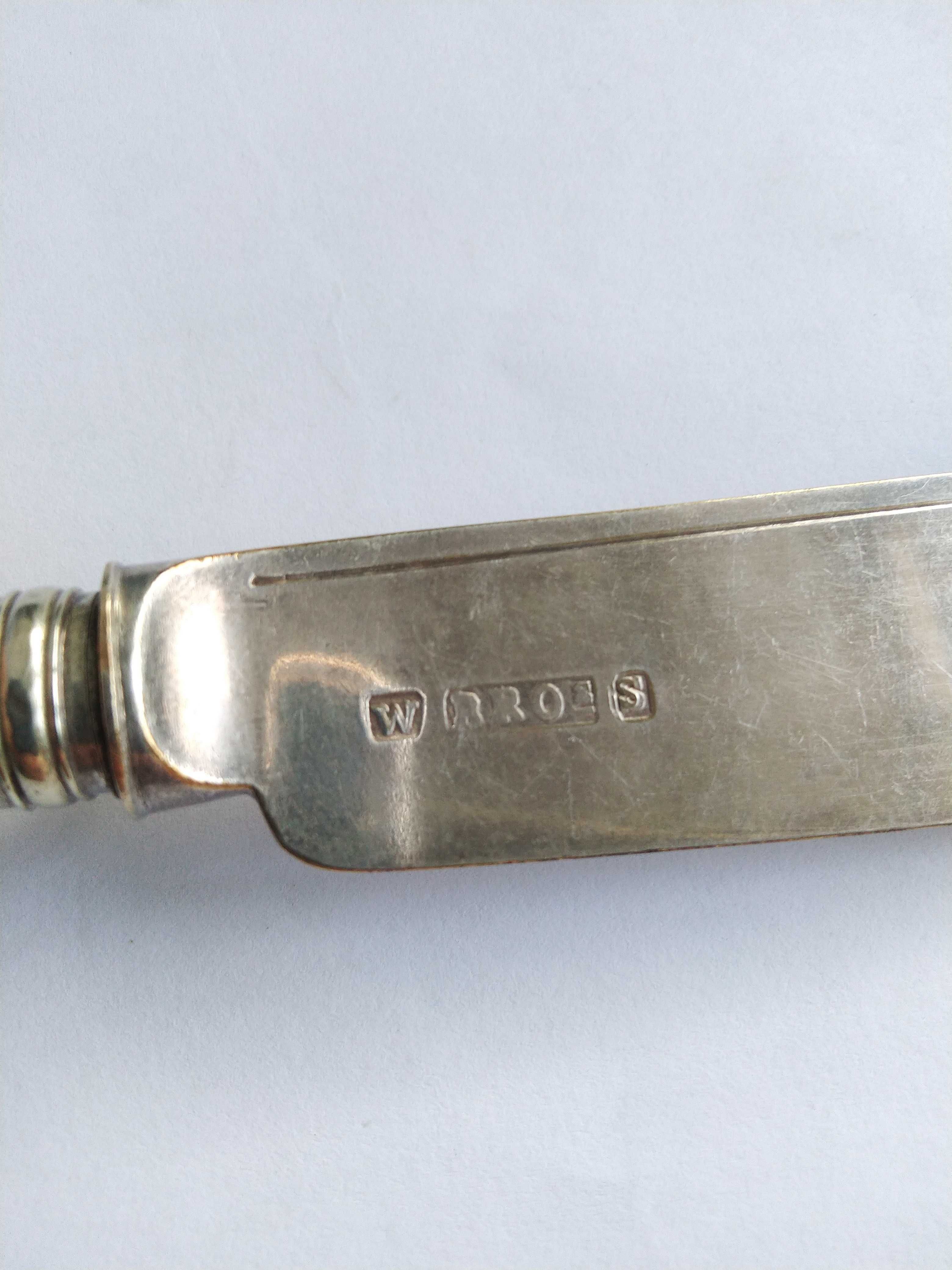 Коллекционный серебряный нож для рыбы 1800х