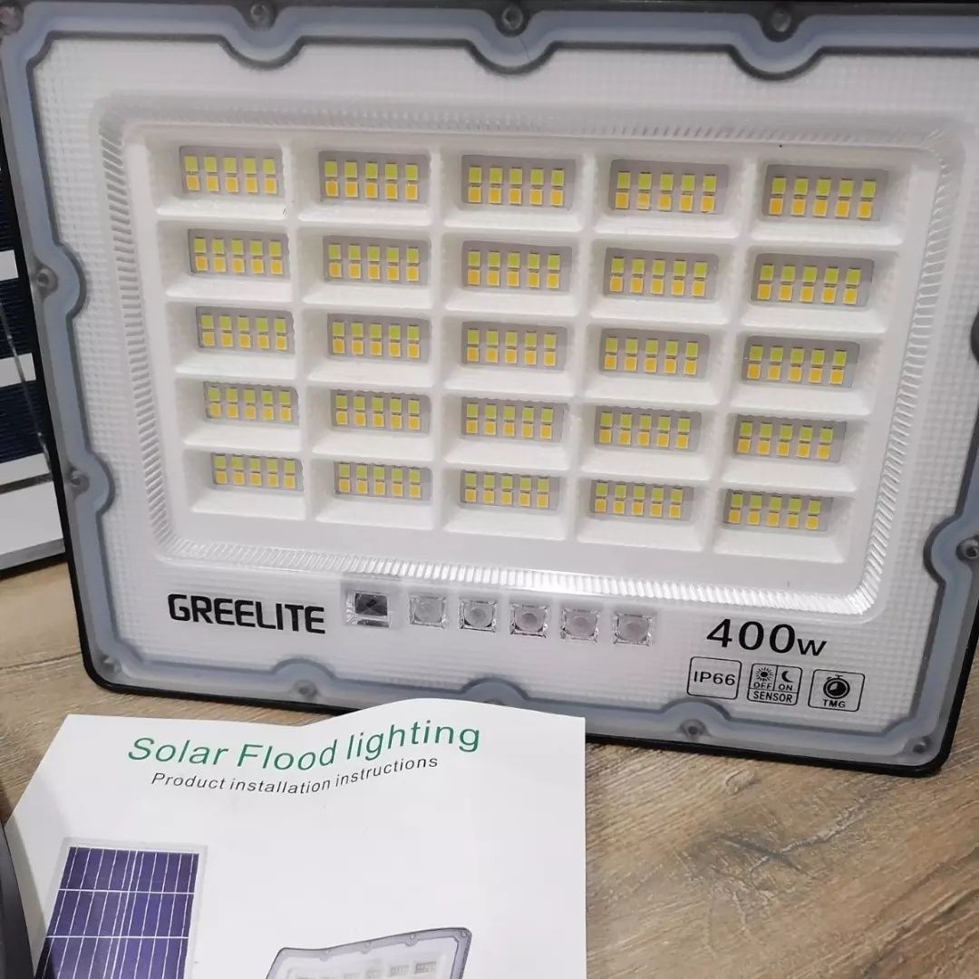 Прожектор на солнечной батарее 400w автономный очень яркий Лiхтар LED