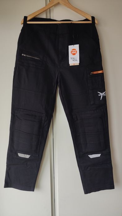 Nowe spodnie robocze nakolanniki r52 L bawełna organiczna
