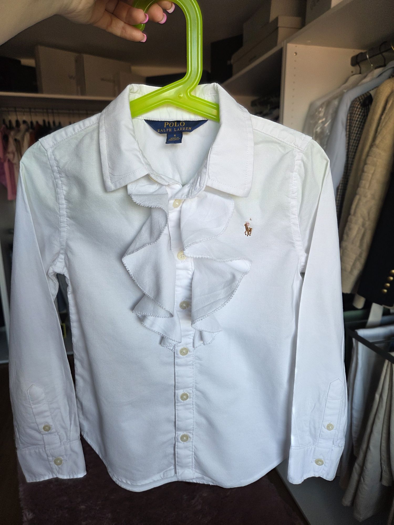 Śliczna koszula dziewczęca Ralph Lauren wizytowa