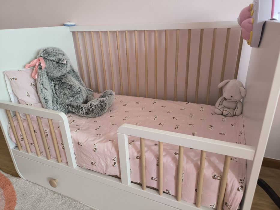 Berço Myllra branco com colchão