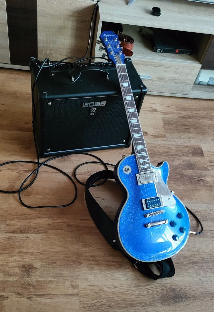 Limitowana Edycja KISS Epiphone Les Paul Electric Blue Tommy Thayer