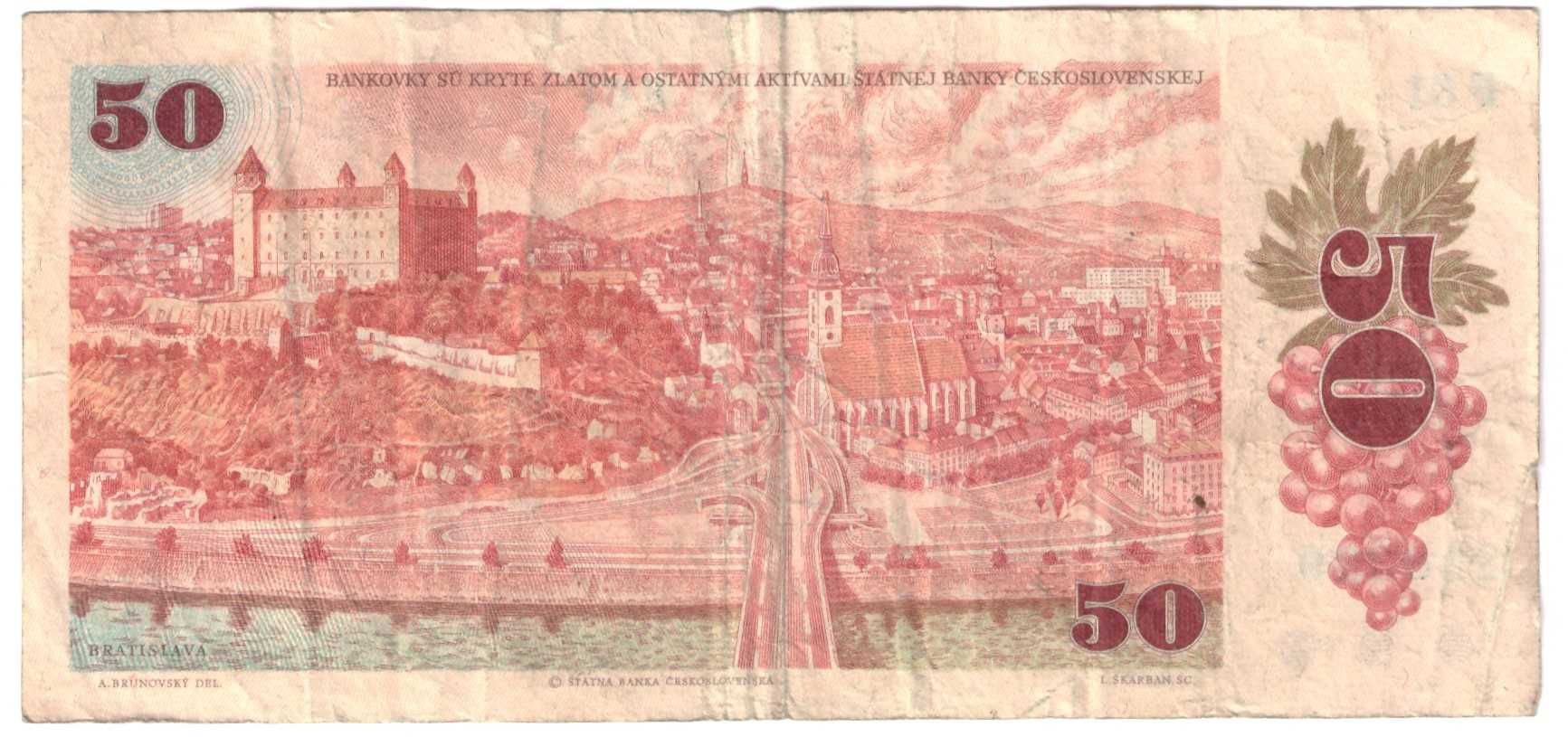 Czechosłowacja, banknot 50 koron 1987 - st. -3