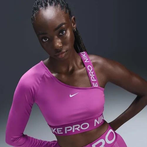 Жіночий топ Nike Pro Shine Dri-FIT Asymmetrical Cropped Top FV8100-518