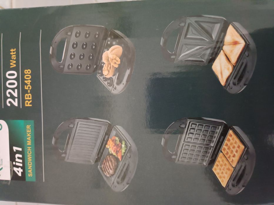 Вафельніца Rainberg RB-5408 4в1 , бутербродница, Горішниця