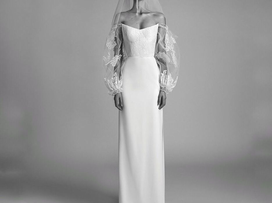 Весільна сукня вузька мінімалістична модель Alon Livne