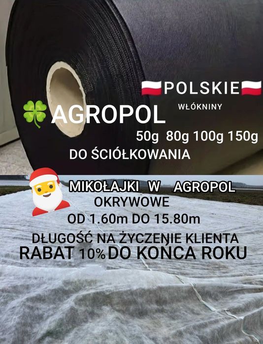 Agrowłóknina Czarna / Biała (POLSKA PROSTO OD PRODUCENTA )