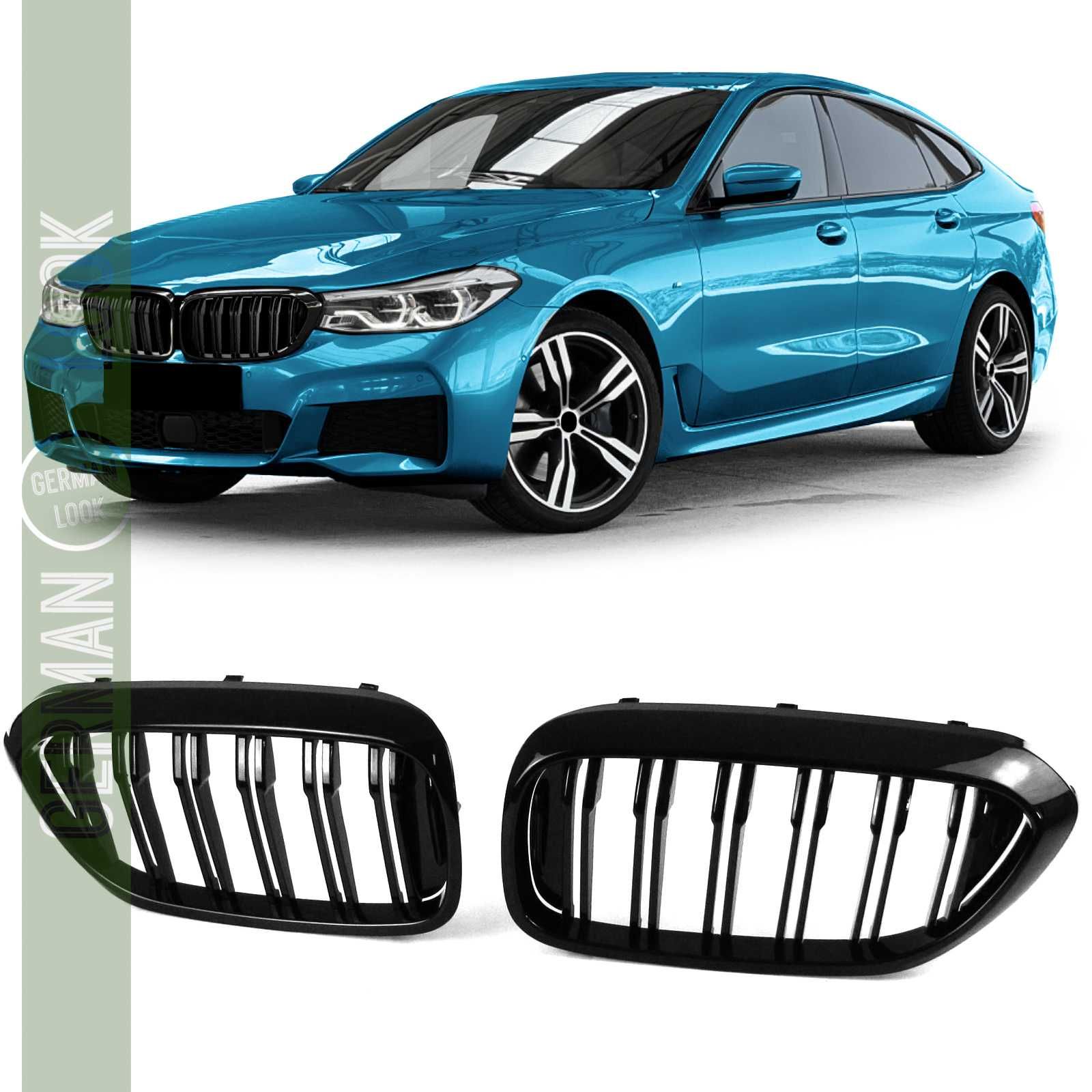 Grelha dupla preta brilhante para BMW Série 6 GT G32 2017 a 2020