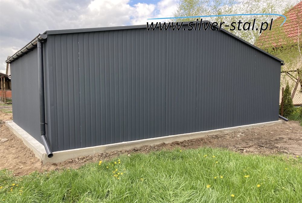 Garaż blaszany 9x6 wiata garaże blaszane 9x7 silver-stal
