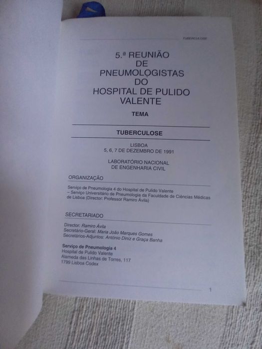 2 livros de Medicina a Tuberculose monografias Becham