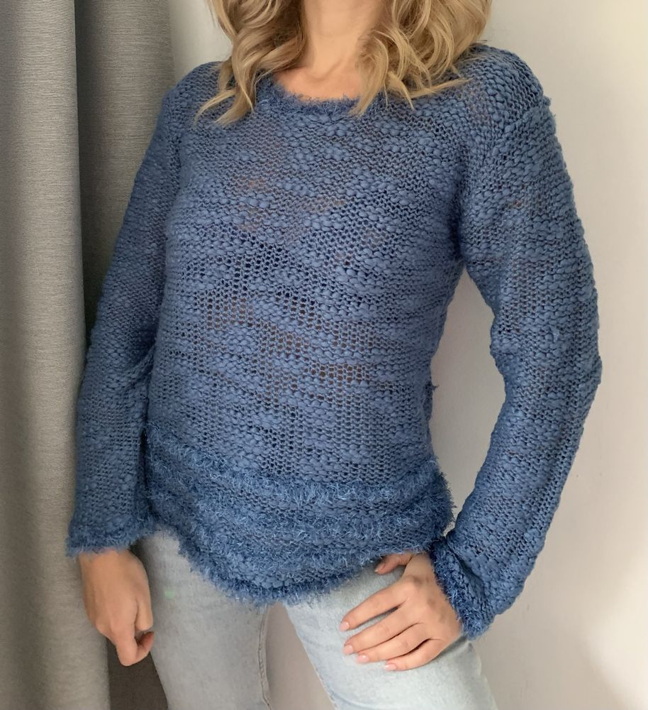 Niebieski sweter Vintage retro y2k M L