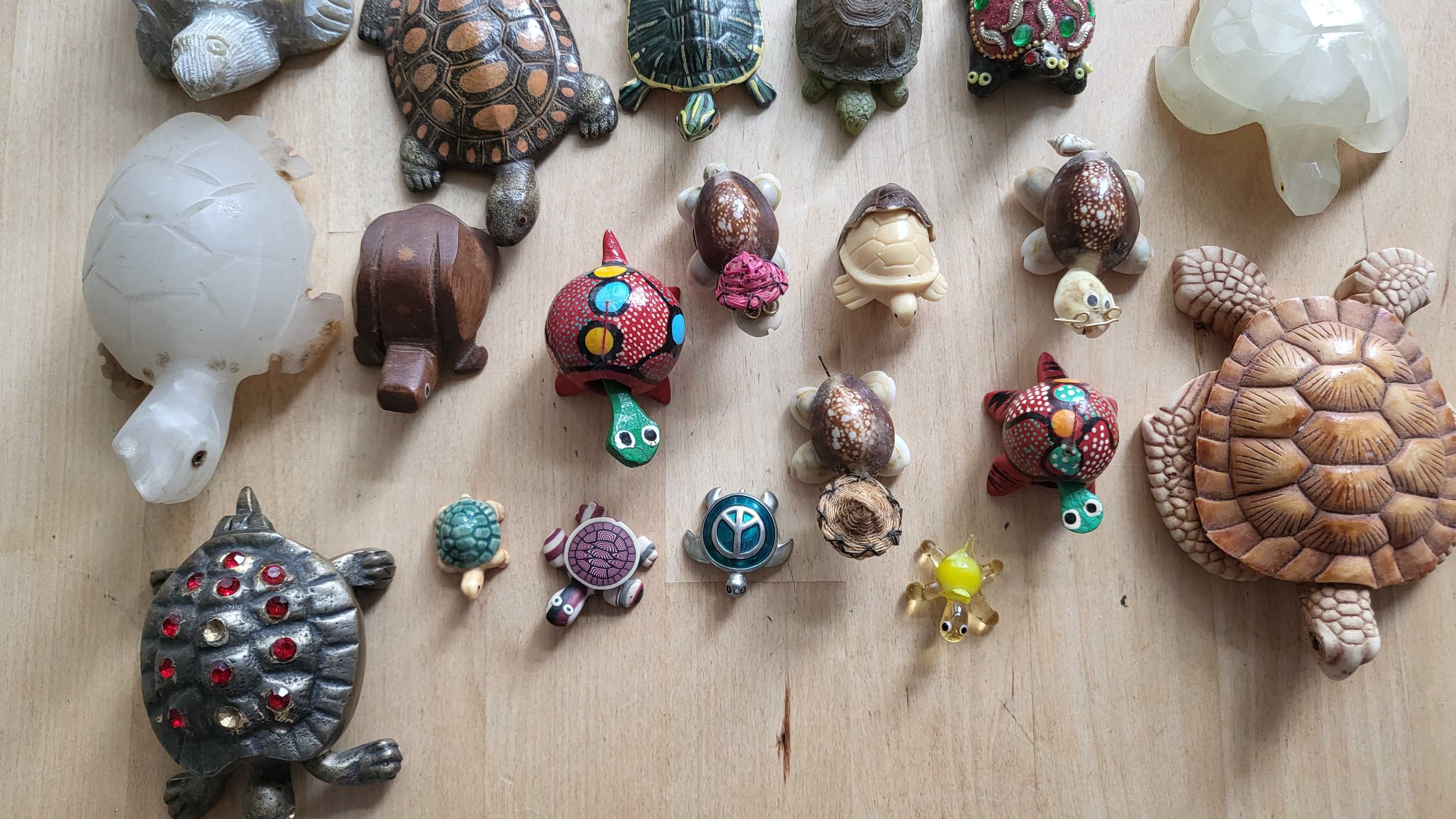 Coleção de 37 tartarugas de varias zonas do mundo e varios tamanhos