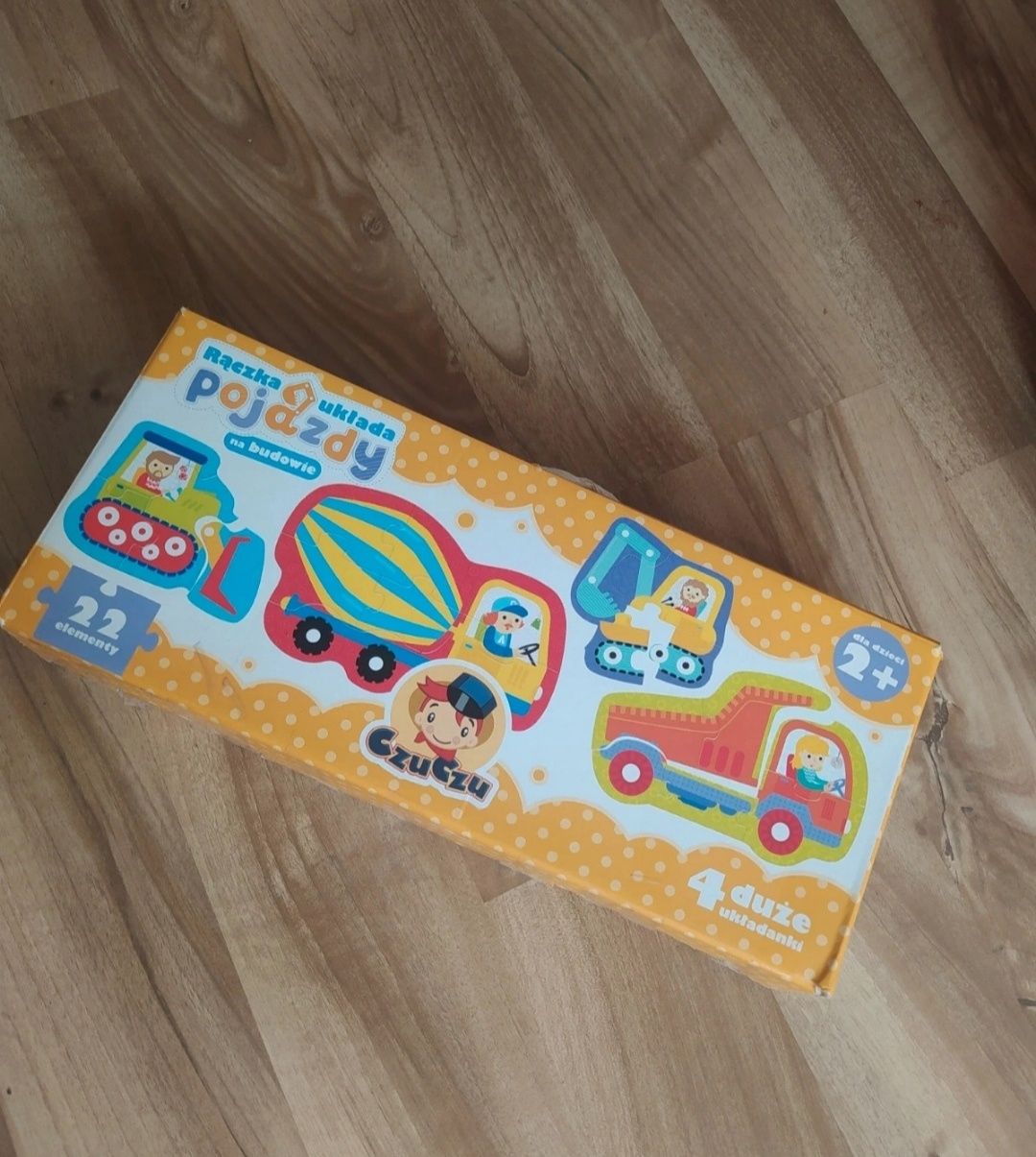 Puzzle Czu czu pojazdy budowlane, przeciwieństwa i zwierzęta