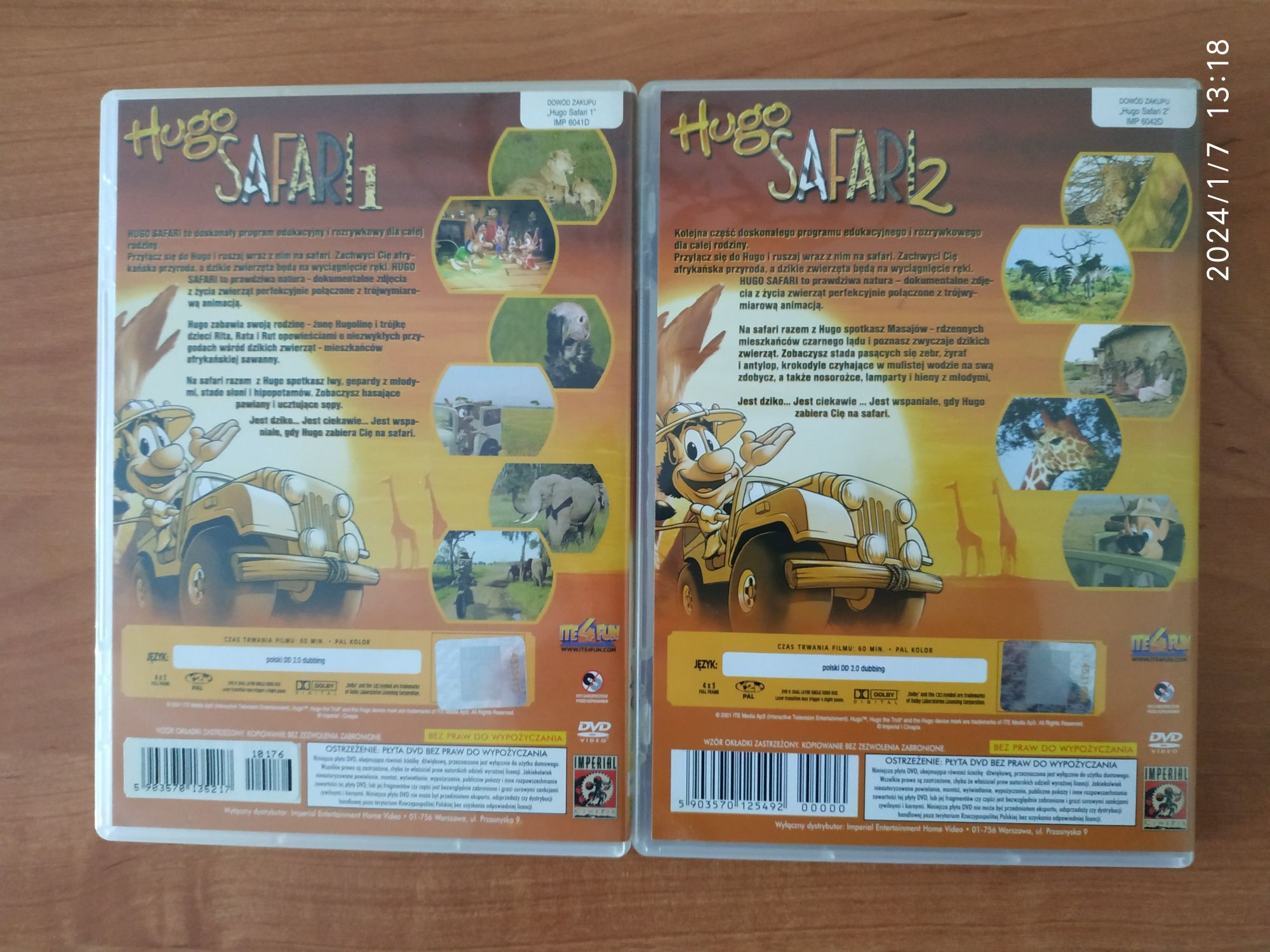 Hugo Safari 1 i 2 - zestaw 2 płyt DVD