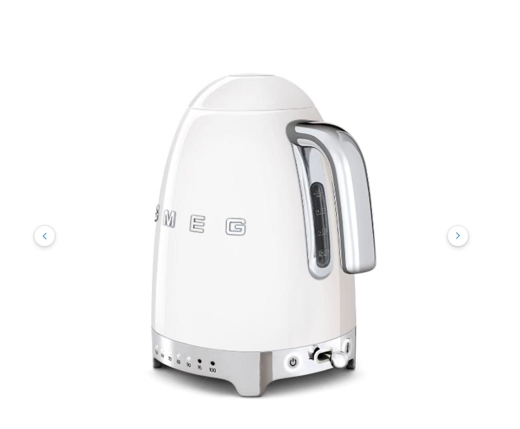 Електрочайник Smeg KLF04WHEU чайник електричний білий колір смег