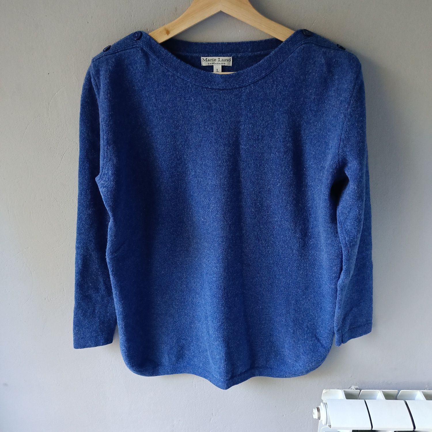 Marie Lund 49 L sweter damski 100% wełna wool casual