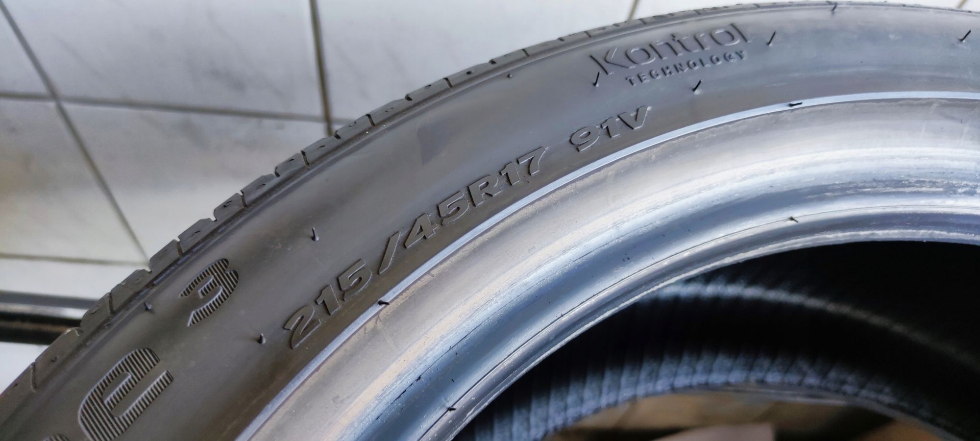 Opony 215/45/17 Hankook 2021r 6,33mm Jak Nowe 4szt.=1000zł L