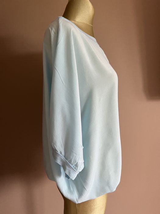 Błękitna oversize bluzka  bawełna i wiskoza roz. M
