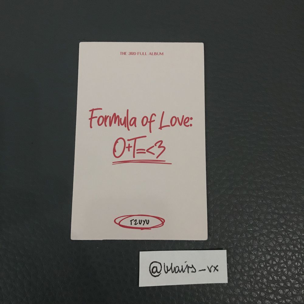 !WYMIENIĘ! TWICE — TZUYU scratch card formula of love