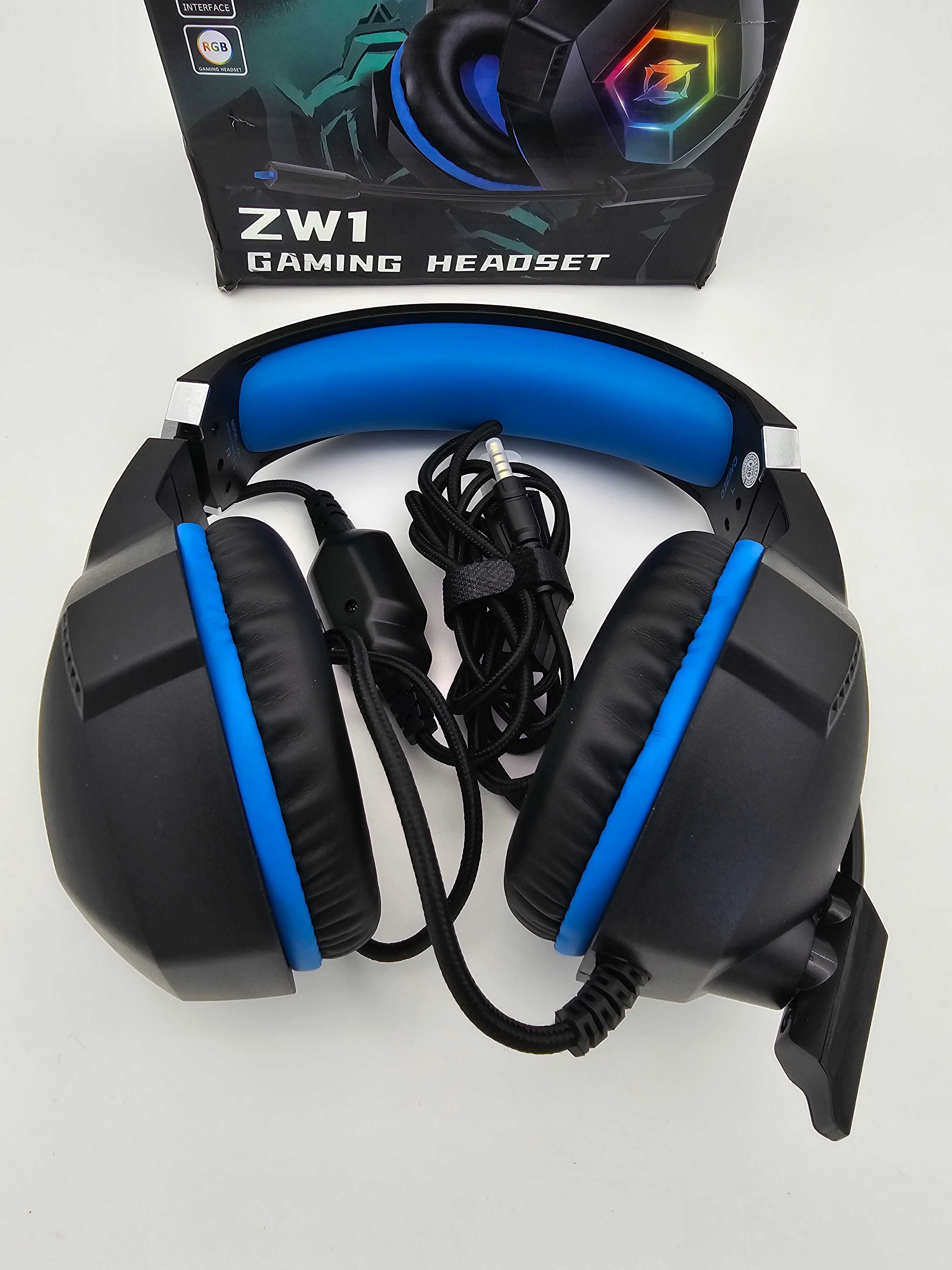 Słuchawki nauszne Ozeino ZW1 dla graczy do PS4, PS5 PC, PS4 z mikr.