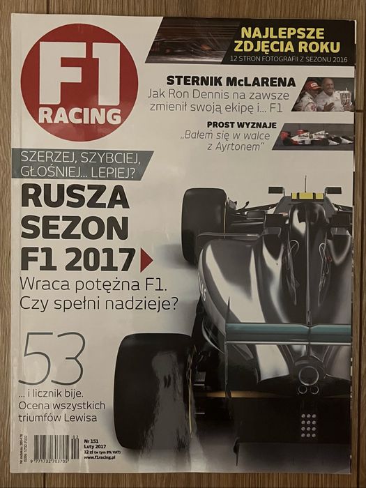 Czasopismo F1 Racing numer 151 luty 2017