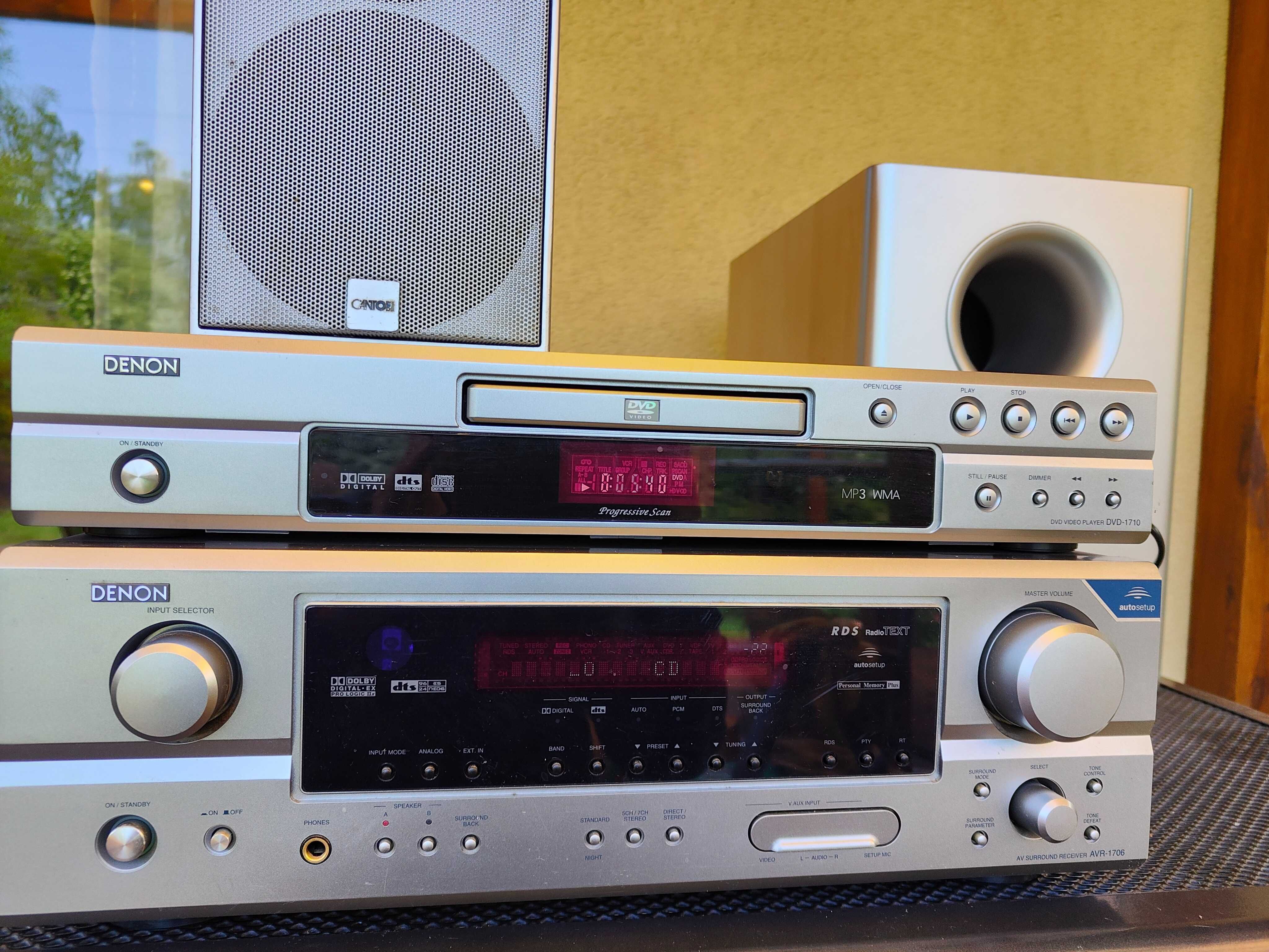 Amplituner DENON AVR-1706 + DVD DENON-1710  zestaw