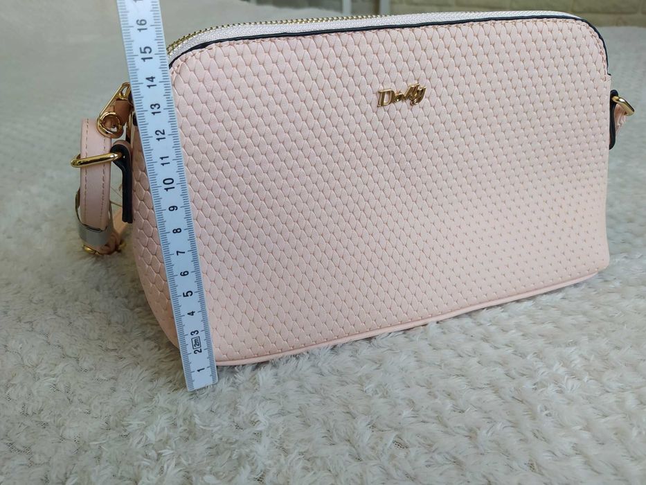 Torebka Dolly - nowa! listonoszka, pudrowy róż! Piękna torebeczka