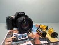 Canon EOS 1000F - 28-200mm f3.8-5.6, aparat analogowy, zadbany