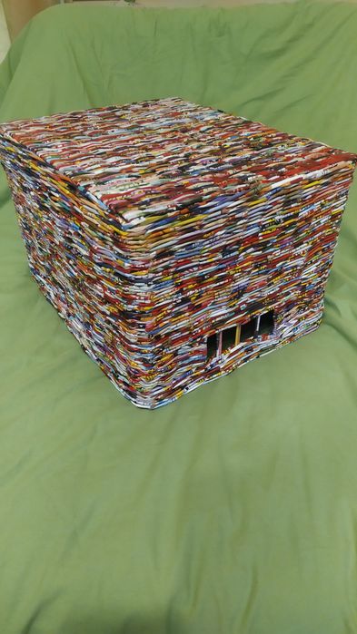 Плетений  ящик, короб для зберігання речей ручної роботи