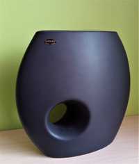 Wazon ceramiczny czarny z dziurą