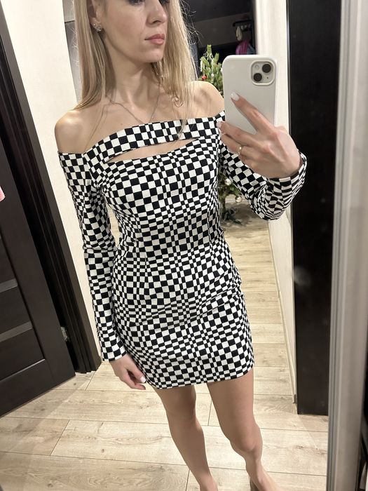 Сукня Zara нова з бірками плаття чорно-біле