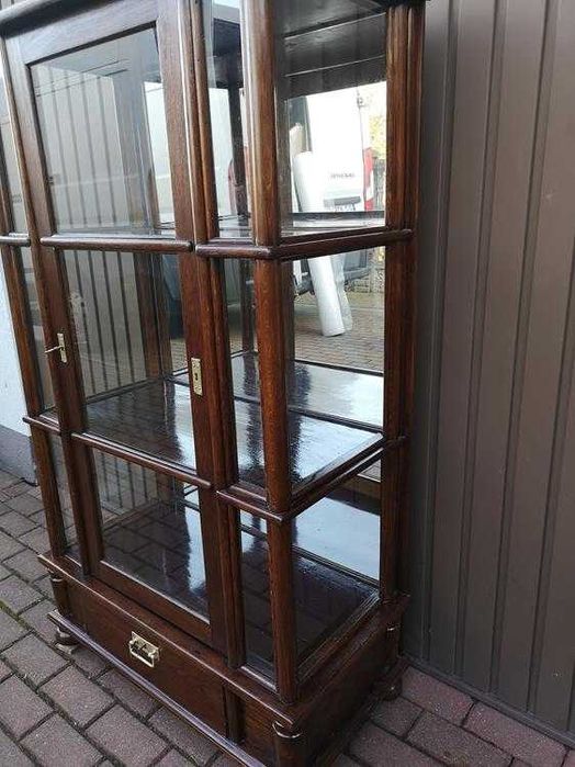 Witryna Serwantka Dębowa Unikat Politura Stara Antyk Po Renowacji