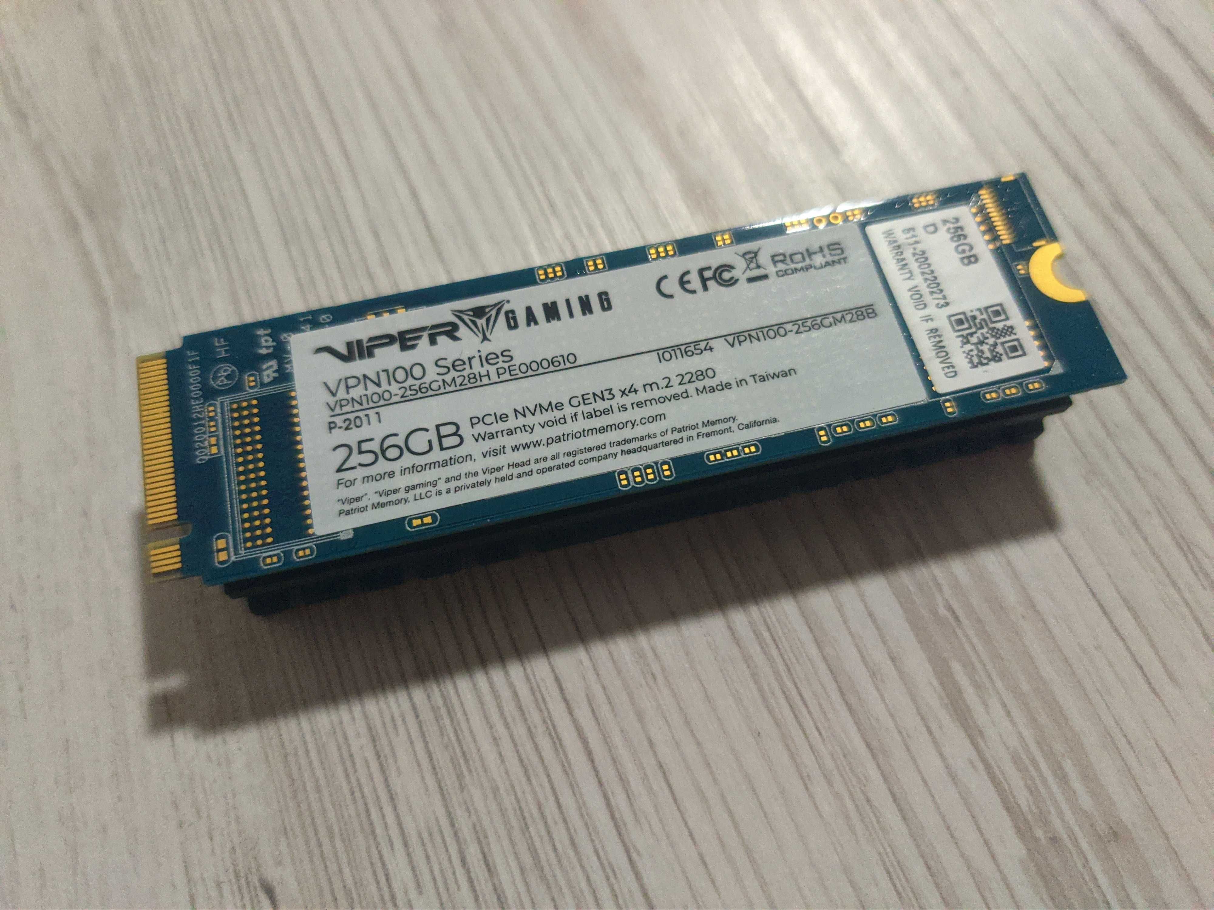 SSD Patriot Viper VPN100 256GB  m.2 NVMe PCI-e 3.0 x4